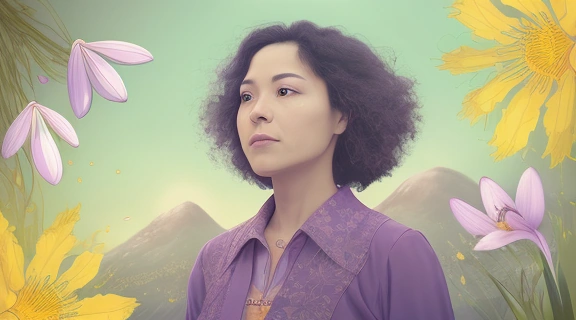 Сильная женщина на перепутье, смотрящая на новые возможности, символизирует как 8 марта изменить жизнь.