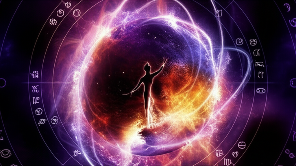 Визуализация глубокой внутренней трансформации, которую символизируют аспекты Плутона в натальной карте.