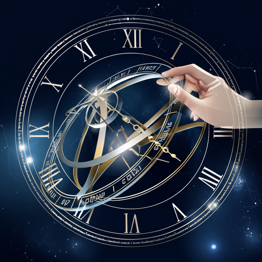 Схематичное изображение, объясняющее, что такое элективная астрология, с зодиакальным кругом и планетарными символами.