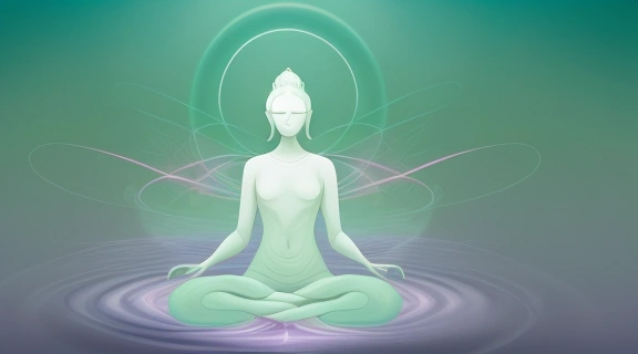 Абстрактное изображение, символизирующее внутренний покой и освобождение от страданий, показывающее что такое нирвана