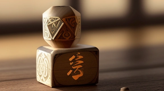 Древнее тибетское гадание мо кубиками на фоне храмовой обстановки