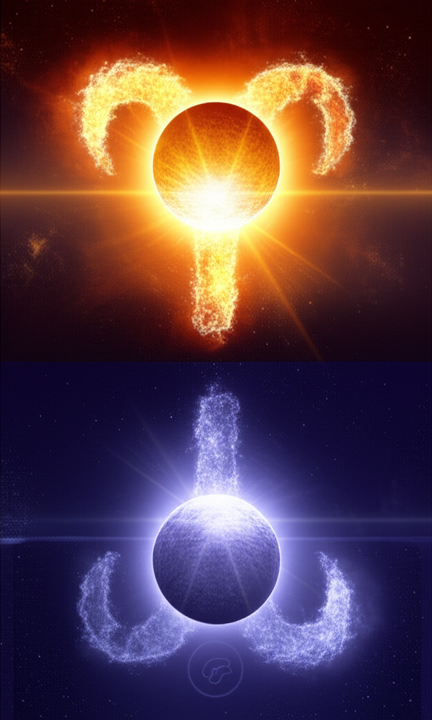 Символическая иллюстрация, объясняющая экзальтации и падения планет в астрологии.