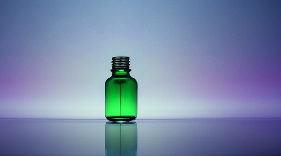 Изображение демонстрирует эфирные масла, раскрывающие энергетические свойства, с мягким сиянием и потоками энергии, символизирующими гармонию и благополучие.