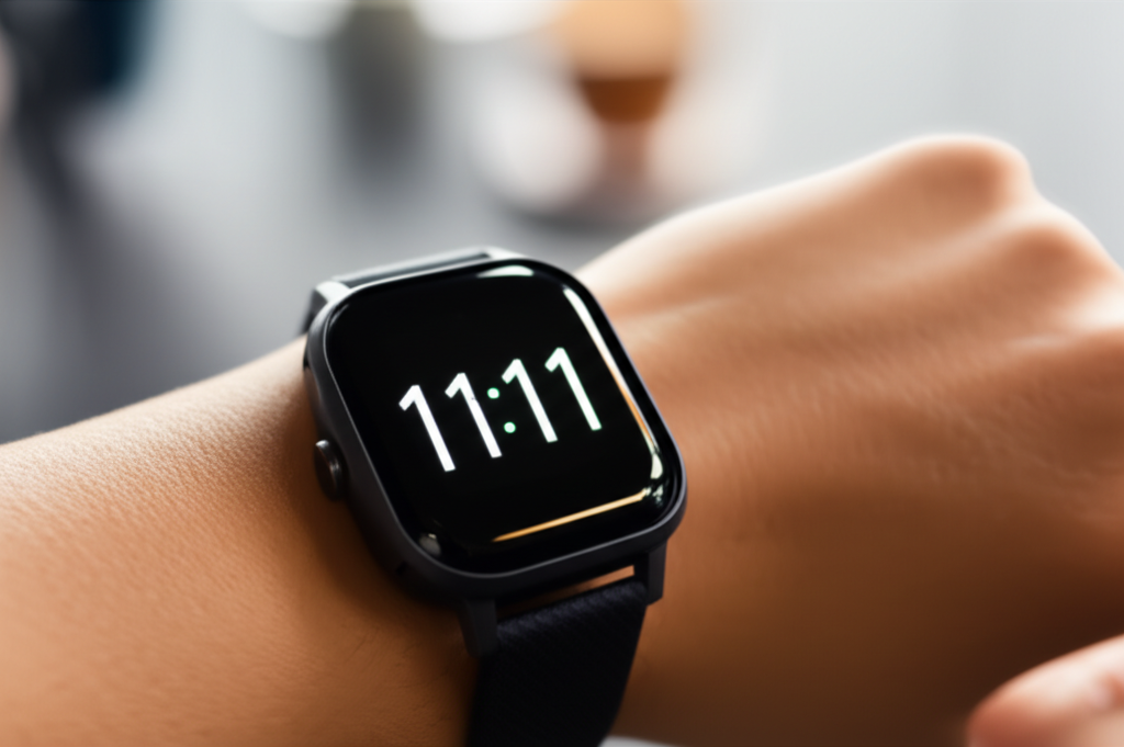 Человек смотрит на цифровые часы, где горит 11:11, если видишь одинаковые цифры на часах