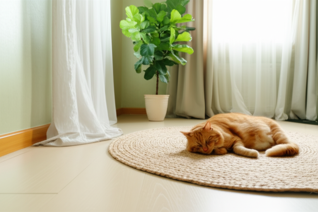 Гармоничный интерьер и фэн-шуй домашние животные для привлечения позитивной энергии.