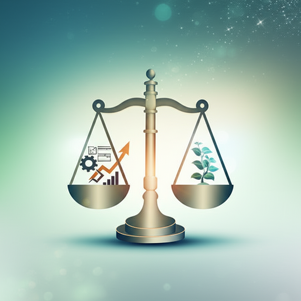 Символическое изображение весов, отражающее гармонию и баланс в контексте карьерного пути, идеально для иллюстрации гороскоп карьеры Весы.