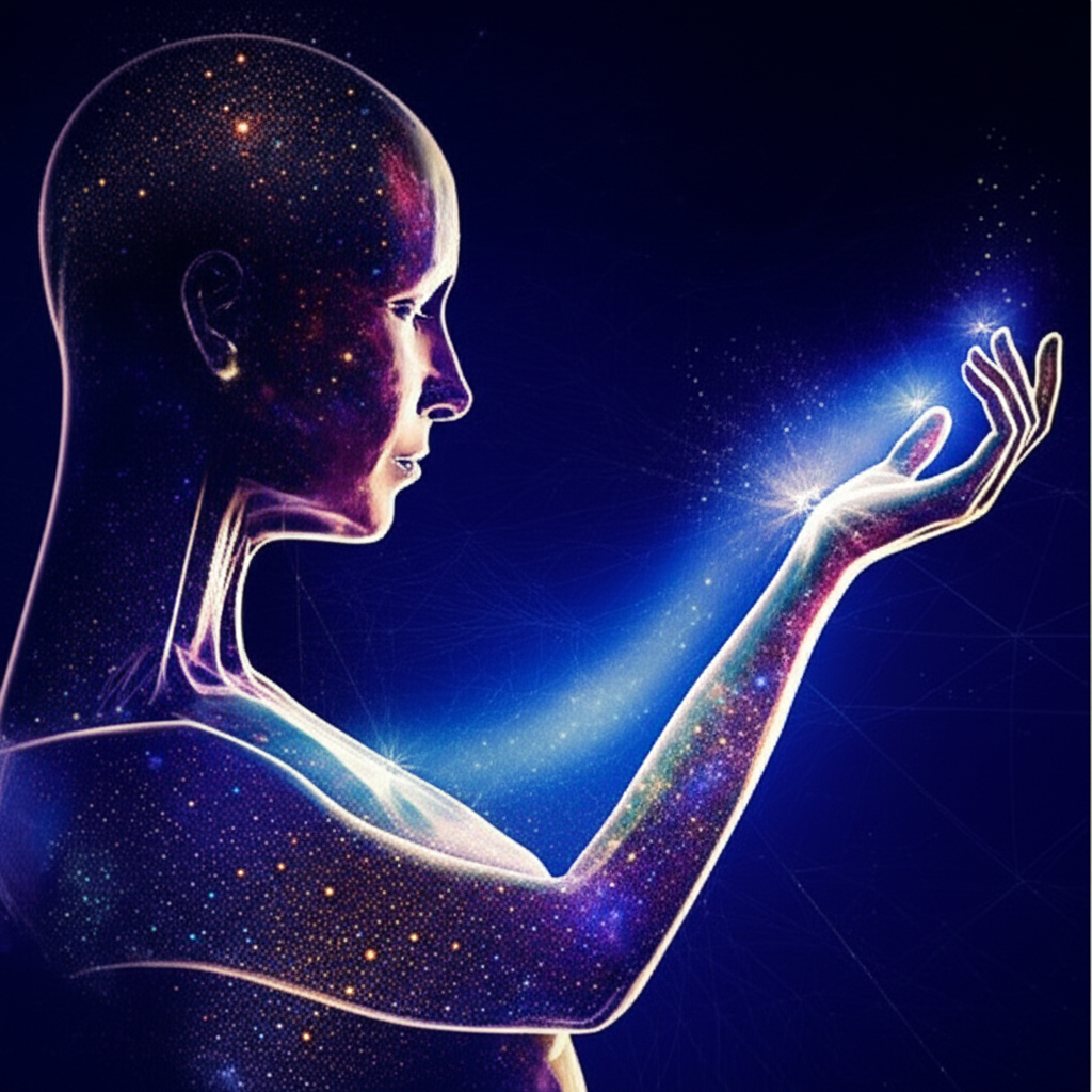 Таинственный силуэт человека, который символизирует известные экстрасенсы и их загадочные способности