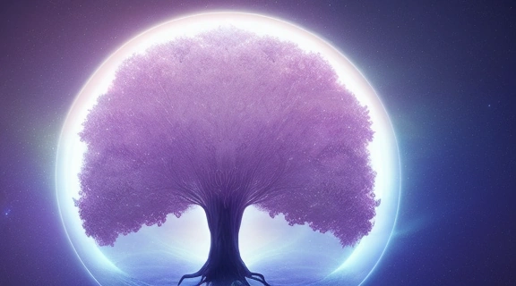 Древо Жизни в мистическом свете, символизирующее путь Каббала для начинающих