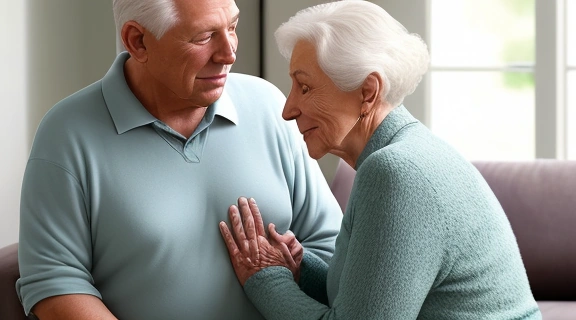 Родитель спокойно общается с ребенком, объясняя, как делать замечания ребенку конструктивно, в уютной домашней обстановке.