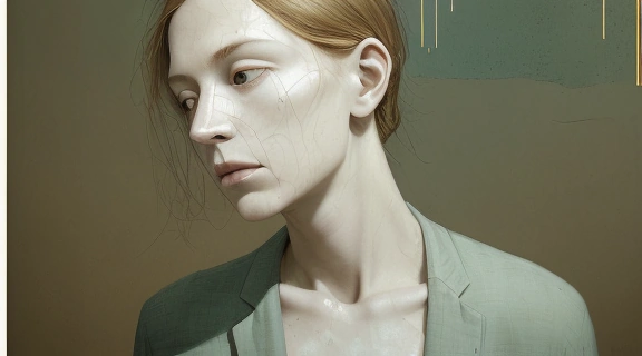 Человек, размышляющий о том, как избавиться от мнительности, находя путь к внутреннему спокойствию.