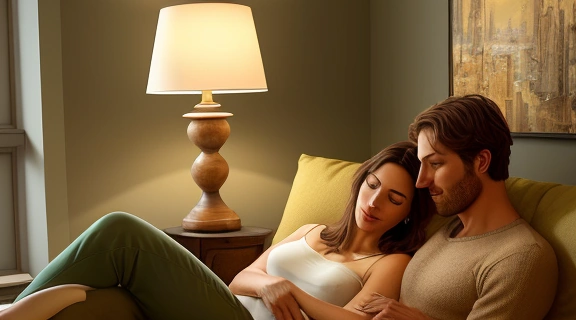 Мама и папа выбирают как назвать ребенка, просматривая книгу имен