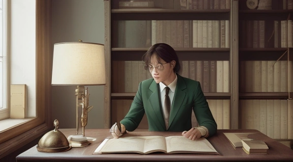 Изображение человека, символизирующего Козерога, за рабочим столом, демонстрирующего целеустремленность, что помогает понять, как покорить козерога.