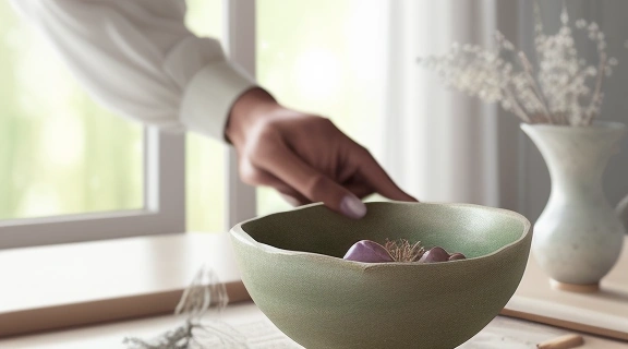 Детальное изображение, демонстрирующее, как сделать амулет своими руками из дерева и камней.