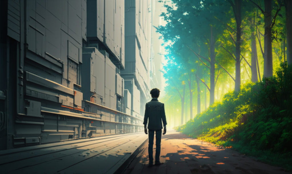 Человек на распутье выбирает свой путь, чтобы понять, как соответствовать себе.