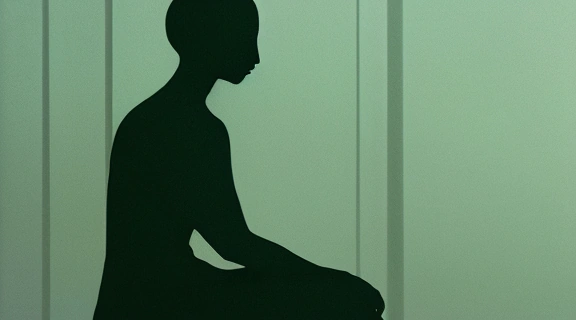 Изображение человека, погруженного в размышления, с легким свечением вокруг головы, символизирующим внутреннее чутье, и показывающим, как тренировать интуицию.