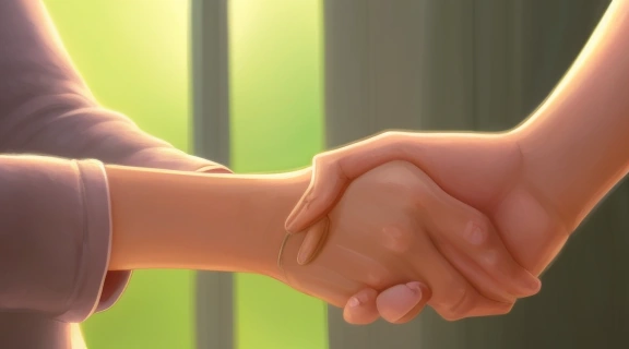 Две руки осторожно прикасаются друг к другу, символизируя восстановление связи и то, как вернуть мужа или мужчину в отношения.