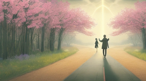 Человек выбирает светлый путь, символ того, как вернуть свою удачу и обрести новое везение.