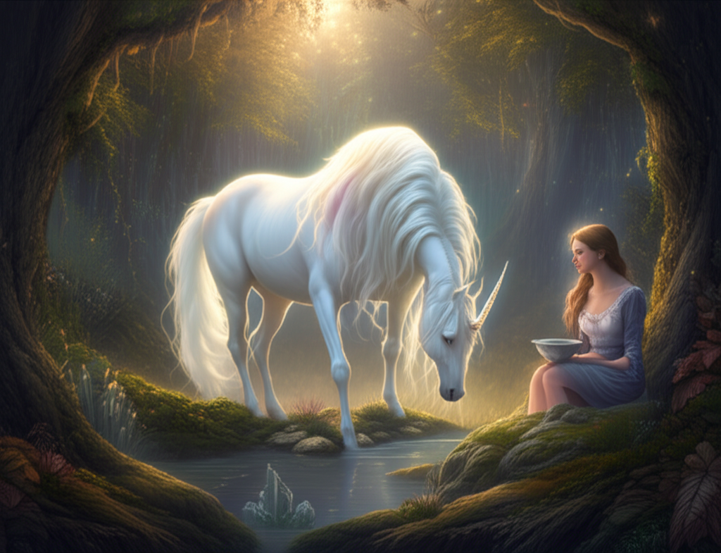 Древний ритуал, как вызвать единорога в зачарованном лесу.