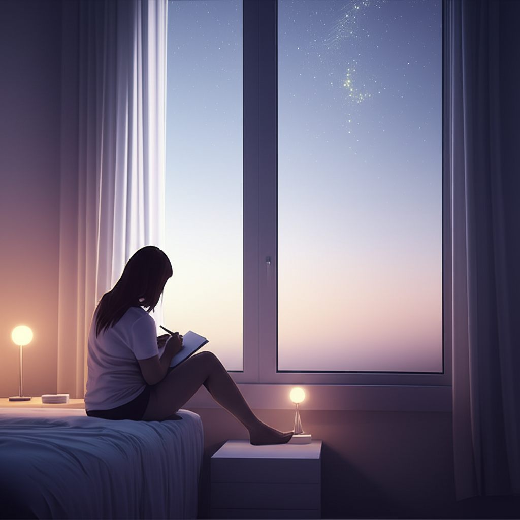 Человек записывает увиденное в дневник, чтобы понять, как запоминать сны.