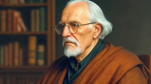 Портрет Карла Юнга, мыслителя и основателя аналитической психологии