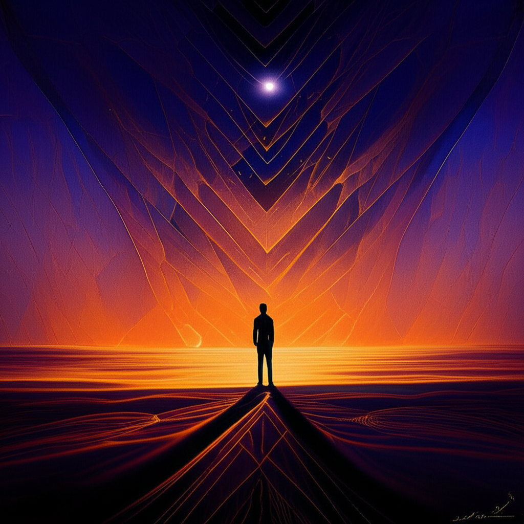 Загадочный пустынный пейзаж, символизирующий учение, которое оставил Карлос Кастанеда