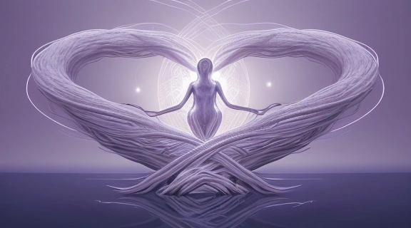 Символическое изображение, показывающее взаимосвязь прошлого и будущего, отражающее концепцию Карма прошлого.