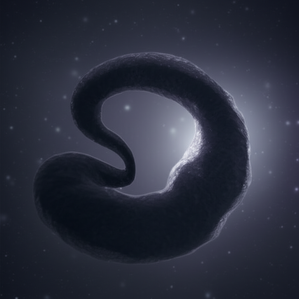 Абстрактное изображение, объясняющее, что кету это — духовный вектор, указывающий на прошлые таланты и кармическое освобождение.