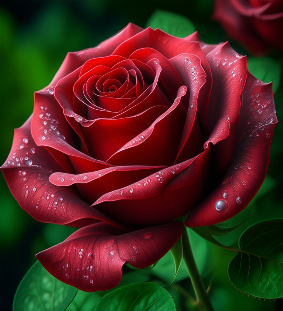 Идеальный красный бутон розы, которую по праву называют Королева цветов