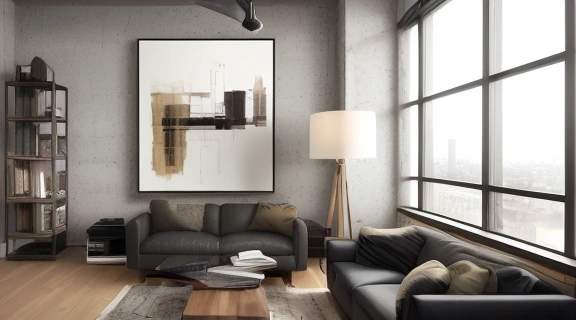 Стильный интерьер гостиной, где каждая деталь подчеркивает, что квартира зеркало души холостяка.