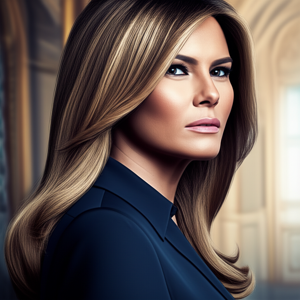 Элегантный портрет, отражающий публичный образ melania trump