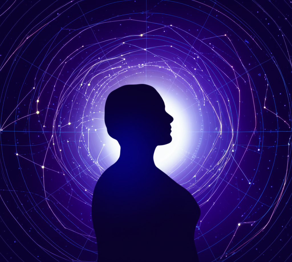 Детальная и красивая натальная карта Астро Сик, показывающая планеты и знаки зодиака.