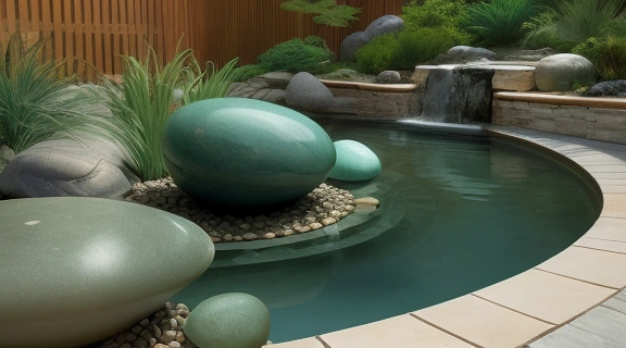 Зеленый нефрит фэн-шуй талисман, излучающий мягкое свечение, лежит на деревянной поверхности в гармоничном интерьере.