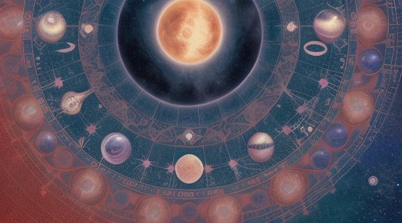 Символическое изображение, демонстрирующее, как нумерология дни недели планеты взаимосвязаны в гармоничном космическом цикле.