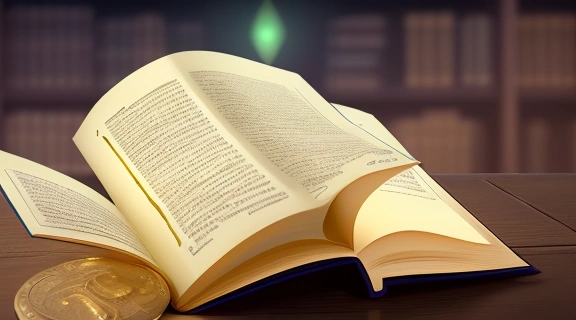 Изображение, символизирующее взаимосвязь между Нумерология и деньги, с числами, книгами и золотыми монетами на столе.