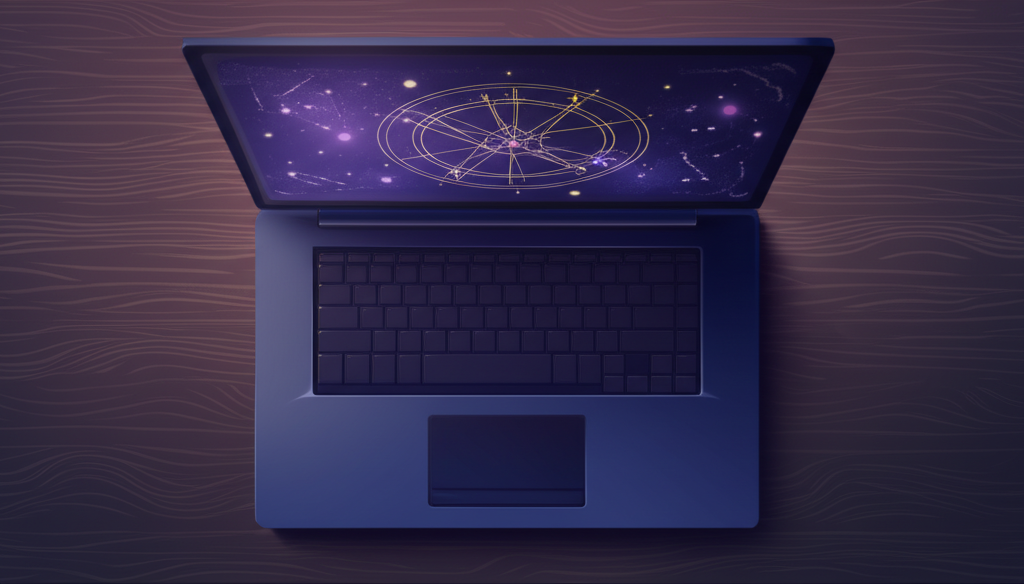 Современные онлайн-ресурсы по астрологии на экране ноутбука для построения натальной карты