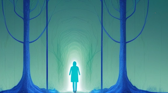 Абстрактное изображение, символизирующее внутреннюю борьбу человека, показывающее, почему сложно измениться, но возможно.