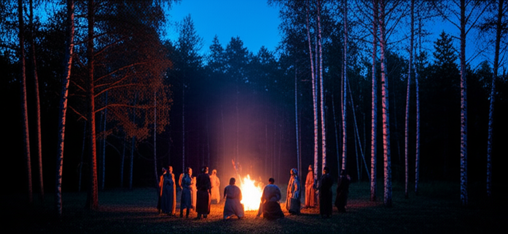 Глубокий символизм и похоронные приметы древних славян в ритуальном костре.