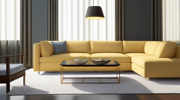 Сбалансированный интерьер гостиной, где гармонично сочетаются принципы инь ян фэн-шуй, создавая атмосферу спокойствия и энергии.