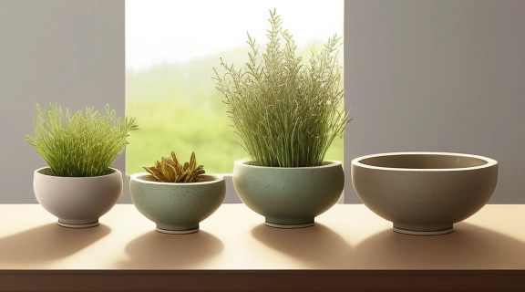 Различные пряности травы фэн-шуй, такие как базилик, мята, корица и лаванда, расположенные в гармоничной композиции для привлечения позитивной энергии в доме.