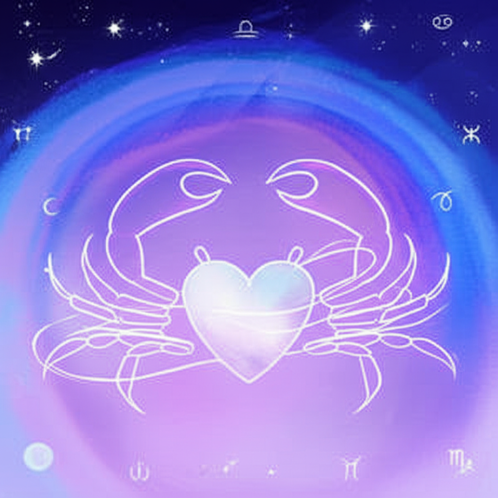 Мистическая иллюстрация, символизирующая влияние ретроградная Венера в Раке на личные отношения и внутренний мир человека.