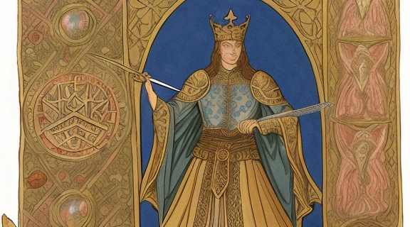 Иллюстрация, раскрывающая глубокую Символика карт двора таро через архетипичные образы Пажей, Рыцарей, Королев и Королей, каждый из которых представляет свою масть и элемент.