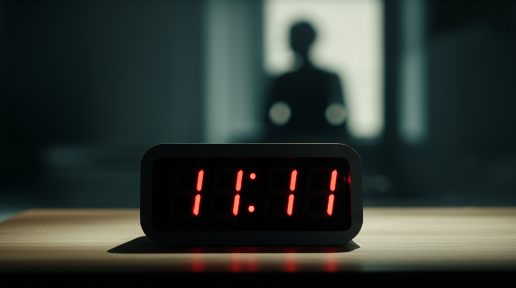 Загадочное и символическое совпадение чисел 11:11 на цифровых часах.