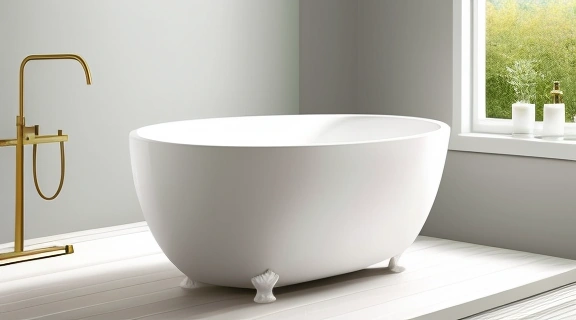 Уютная ванная комната, превращенная в домашний оазис для Спа терапии дома, с свечами, цветами и эфирными маслами.