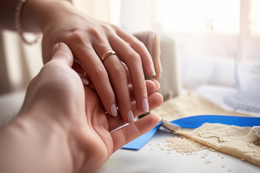 руки молодоженов с обручальными кольцами и другие свадебные приметы суеверия