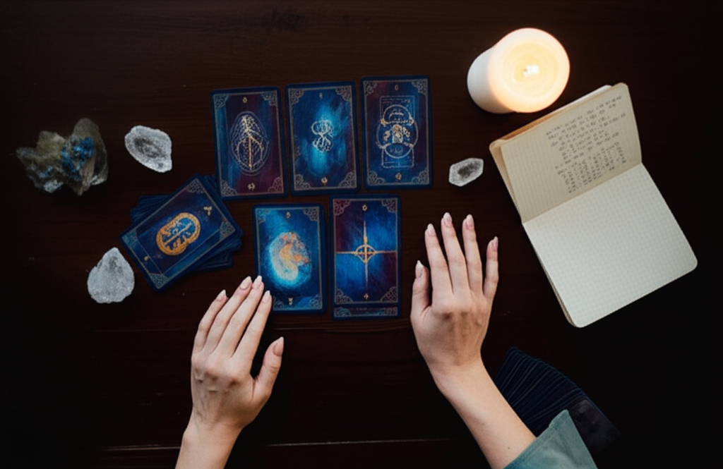 Профессиональная техника проведения раскладов на картах таро в спокойной обстановке.