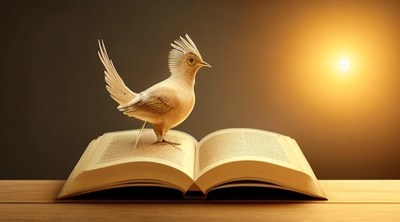 Открытый старинный сонник Миллера, окруженный визуализациями символов, поясняющих толкование снов Миллера.