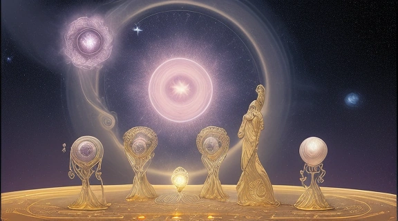 Астрологическая композиция, символизирующая Венера юпитер жребий богатства и путь к изобилию.