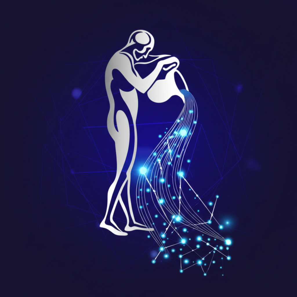 Водолей знак зодиака характеристика в виде символической фигуры, льющей свет из кувшина.