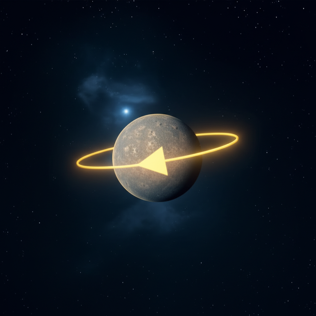 Символическое изображение планеты и время ретроградного Меркурия