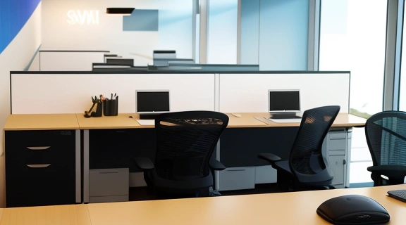 Сотрудники наслаждаются сбалансированным здоровым питанием в офисе, поддерживая продуктивность.